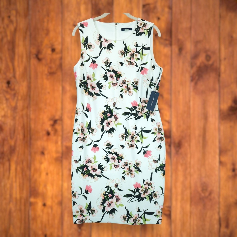 NWT Tommy Hilfiger Floral Midi Dress Sleeveless Back Zip Size 12‎ MSRP $129